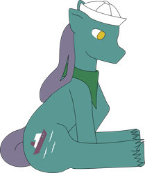 Size: 727x869 | Tagged: safe, artist:cassidypeterson, species:pony, g1, bandana, male, neckerchief, sailor hat, salty (g1), simple background, solo, transparent background, unshorn fetlocks