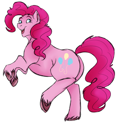 Size: 1200x1300 | Tagged: safe, artist:anxiousshadowpetals, character:pinkie pie, species:pony, female, plump, simple background, solo, transparent background, unshorn fetlocks