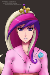 Size: 980x1462 | Tagged: safe, artist:draftkid, character:princess cadance, species:human, female, humanized, simple background, solo