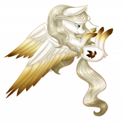 Size: 1925x1925 | Tagged: safe, artist:zombiecupcake101, oc, oc only, oc:angelica, species:bird, species:pegasus, species:pony, female, mare, simple background, solo, white background