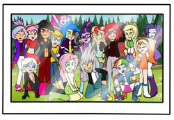Size: 1024x709 | Tagged: safe, artist:enderboy1908, character:applejack, character:fluttershy, character:pinkie pie, character:rainbow dash, character:rarity, character:sonic the hedgehog, character:sunset shimmer, character:twilight sparkle, character:twilight sparkle (scitwi), species:eqg human, my little pony:equestria girls, amy rose, blaze the cat, cream the rabbit, crossover, equestria girls-ified, humane five, humane seven, humane six, knuckles the echidna, miles "tails" prower, ow the edge, rouge the bat, shadow the hedgehog, silver the hedgehog, sonic the hedgehog (series)