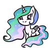 Size: 100x100 | Tagged: safe, artist:serra20, character:princess celestia, species:alicorn, species:pony, chibi, chibilestia, cute, female, mare, simple background, smiling, solo, transparent background