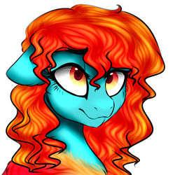 Size: 4000x4000 | Tagged: safe, artist:ondrea, oc, oc only, oc:stormence, species:pony, female, looking at you, mare, orange eyes, solo, wavy mane