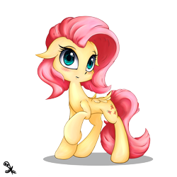 Size: 1500x1500 | Tagged: safe, artist:skrayp, character:fluttershy, species:pony, blushing, cute, female, looking at you, shyabetes, simple background, solo, transparent background