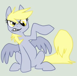 Size: 900x898 | Tagged: safe, artist:cobracookies, character:derpy hooves, species:pegasus, species:pony, angry, female, mare