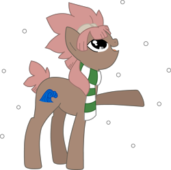 Size: 4023x3986 | Tagged: safe, artist:tokuberry, species:pony, absurd resolution, clothing, inazuma eleven, ponified, scarf, simple background, snow, solo, transparent background, tsunami jousuke, vector