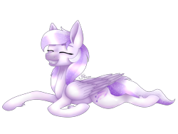 Size: 4128x3096 | Tagged: safe, artist:clarissa0210, oc, oc only, oc:starstorm slumber, species:pony, absurd resolution, eyes closed, female, lying down, simple background, smiling, solo, transparent background