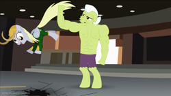 Size: 1280x720 | Tagged: safe, artist:jacob kitts, character:derpy hooves, character:granny smith, species:anthro, clothing, cosplay, costume, crossover, loki, the avengers, the incredible hulk, youtube link