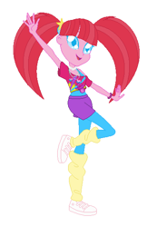 Size: 378x546 | Tagged: safe, artist:creepypastafran, base used, character:pacific glow, my little pony:equestria girls, colored pupils, equestria girls-ified, female, shoes, simple background, smiling, sneakers, solo, white background