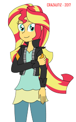 Size: 1219x1941 | Tagged: safe, artist:crazautiz, character:sunset shimmer, my little pony:equestria girls, female, solo