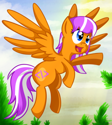 Size: 1800x2000 | Tagged: safe, artist:x-blackpearl-x, oc, oc only, oc:digidrop, species:pony, flying, happy, simple background, spread wings, wings