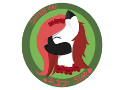 Size: 3508x2480 | Tagged: safe, artist:lordswinton, oc, oc only, oc:red star, species:pony, badge, bust, commission, flower, galleryofgoodwill, lineless, portrait, rose, simple background, solo, transparent background, vector