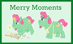 Size: 3429x2100 | Tagged: safe, artist:bakufoon, species:pony, g2, female, g2 to g4, generation leap, merry moments, solo