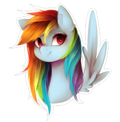 Size: 1617x1639 | Tagged: safe, artist:nutellaakanutella, character:rainbow dash, species:pegasus, species:pony, female, mare, multicolored hair, simple background, smiling, solo, transparent background, white outline