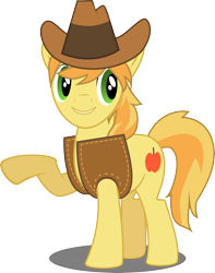 Size: 3000x3816 | Tagged: safe, artist:laberoon, character:braeburn, species:earth pony, species:pony, high res, male, raised hoof, simple background, solo, stallion, transparent background, vector
