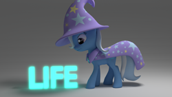 Size: 1920x1080 | Tagged: safe, artist:shastro, character:trixie, species:pony, 3d, blender, female, life, solo