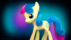 Size: 1920x1080 | Tagged: safe, artist:shastro, character:bon bon, character:sweetie drops, species:pony, 3d, blender, female, solo