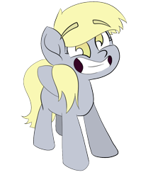 Size: 846x978 | Tagged: safe, artist:dark shadow, artist:f-arts, character:derpy hooves, my little pony: the movie (2017), cute, derpabetes, female, flat color, gray, happy, scene interpretation, single, smiling, solo, teeth, yellow