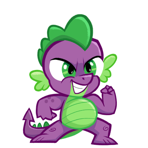 Size: 500x500 | Tagged: safe, artist:jublin, character:spike, species:dragon, my little pony: the movie (2017), animated, facebook, facebook sticker, gif, male, reaction image, simple background, solo, sticker, white background
