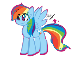 Size: 665x532 | Tagged: dead source, safe, artist:strobo-pop, character:rainbow dash, species:pegasus, species:pony, g4, female, mare, simple background, solo