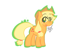 Size: 700x500 | Tagged: dead source, safe, artist:strobo-pop, character:applejack, species:earth pony, species:pony, g4, female, mare, simple background, solo