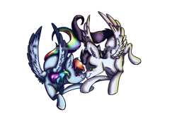 Size: 3400x2400 | Tagged: safe, artist:downpourpony, character:rainbow dash, character:soarin', species:pony, ship:soarindash, falling, female, male, shipping, simple background, straight, transparent background