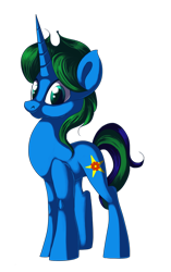 Size: 708x1128 | Tagged: safe, artist:shivannie, oc, oc only, oc:arcane gear, species:pony, species:unicorn, 2018 community collab, derpibooru community collaboration, looking at you, male, simple background, solo, transparent background