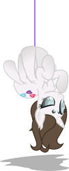 Size: 1396x3460 | Tagged: safe, artist:nxzc88, oc, oc only, oc:pyrisa miracles, species:pony, species:unicorn, adoracreepy, chest fluff, creepy, cute, female, halloween, hanging, hanging upside down, holiday, looking at you, mare, monster pony, original species, simple background, smiling, solo, species swap, spider, spider web, spiderpony, suspended, thread, transparent background, upside down, vector