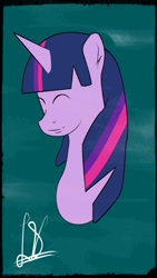 Size: 864x1536 | Tagged: safe, artist:jenjan23all, character:twilight sparkle, alone, draw, female, simple, smiley face, smiling, solo