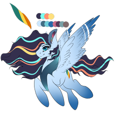 Size: 2000x2000 | Tagged: safe, artist:ondrea, oc, oc only, oc:neon winds, species:pegasus, species:pony, blue eyes, chest fluff, colored wings, ear fluff, gradient hooves, gradient wings, reference, simple background, solo, transparent background