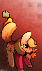 Size: 740x1240 | Tagged: safe, artist:wolfkrft, oc, oc only, oc:barbara, species:earth pony, species:pony, blonde, clothing, cutie mark, female, signature, solo, sweater