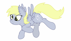 Size: 4542x2592 | Tagged: safe, artist:starstridepony, character:derpy hooves, species:pony, cute, derp, female, fluffy, flying, heart eyes, legitimately amazing mspaint, ms paint, simple background, solo, white background, wingding eyes