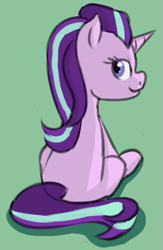 Size: 423x647 | Tagged: safe, artist:boushi33, character:starlight glimmer, species:pony, species:unicorn, female, looking at you, sitting, smiling, solo