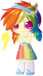 Size: 845x1494 | Tagged: safe, artist:puffleduck, character:rainbow dash, species:human, female, humanized, simple background, solo, transparent background