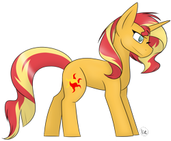 Size: 819x679 | Tagged: safe, artist:yourbestnightmaree, character:sunset shimmer, species:pony, female, simple background, solo, transparent background