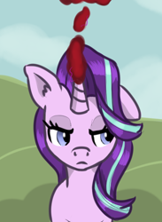 Size: 408x556 | Tagged: safe, artist:boushi33, character:starlight glimmer, species:pony, species:unicorn, episode:all bottled up, g4, my little pony: friendship is magic, anger magic, angry, female, magic, solo