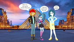 Size: 1500x850 | Tagged: safe, artist:mytri-atari, character:queen chrysalis, character:sonata dusk, character:sunset shimmer, species:reformed changeling, my little pony:equestria girls, equestria guys, female, male, purified chrysalis, rule 63, sunset glare