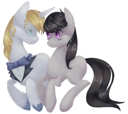 Size: 1000x894 | Tagged: safe, artist:nalenthi, character:octavia melody, character:prince blueblood, bluetavia, crack shipping, female, male, shipping, simple background, straight, transparent background