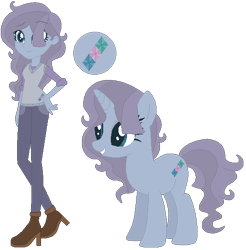 Size: 546x556 | Tagged: safe, artist:joystick12, base used, oc, oc only, parent:maud pie, parent:rarity, parents:rarimaud, species:pony, species:unicorn, my little pony:equestria girls, cutie mark, female, magical lesbian spawn, mare, offspring, simple background, solo, transparent background