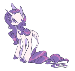 Size: 1022x973 | Tagged: safe, artist:chop4, character:rarity, species:pony, species:unicorn, female, leonine tail, mare, simple background, solo, transparent background, unshorn fetlocks