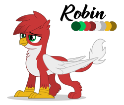 Size: 1686x1430 | Tagged: safe, artist:mythchaser1, base used, oc, oc only, oc:robin, species:griffon, male, reference sheet, simple background, solo, transparent background