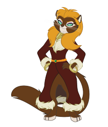 Size: 907x1060 | Tagged: safe, artist:greycat-rademenes, character:catrina, species:abyssinian, species:anthro, species:digitigrade anthro, g1, bangles, blonde hair, cat, clothing, coat, female, g1 to g4, generation leap, hand on hip, robe, show accurate, simple background, solo, transparent background