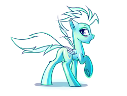 Size: 1600x1200 | Tagged: safe, artist:o0o-bittersweet-o0o, character:fleetfoot, species:pegasus, species:pony, blushing, cute, diafleetes, female, looking at you, open mouth, plot, sketch, solo, standing