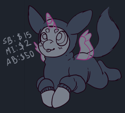Size: 1500x1353 | Tagged: safe, artist:miink3, oc, oc only, art, chibi, commission, crossover, cute, eeveelution, onesie, pokémon, your character here
