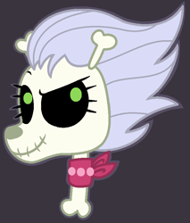 Size: 647x759 | Tagged: safe, artist:geekcoffee, character:skellinore, species:pony, episode:the break up break down, black background, bone, bust, cute, female, mare, simple background, skeleton, skellibetes, solo