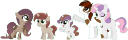 Size: 1332x419 | Tagged: safe, artist:margaretlovez, character:pipsqueak, character:sweetie belle, parent:pipsqueak, parent:sweetie belle, parents:sweetiesqueak, ship:sweetiesqueak, family, female, male, offspring, shipping, simple background, straight, transparent background