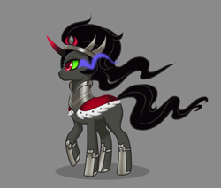 Size: 1300x1105 | Tagged: safe, artist:alpaca-pharaoh, character:king sombra, species:pony, cape, clothing, female, mare, queen umbra, rule 63, simple background, solo, white background