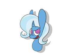 Size: 1600x1200 | Tagged: safe, artist:rafuki, character:trixie, bust, female, gradient eyes, shadow, simple background, smug, solo, transparent background