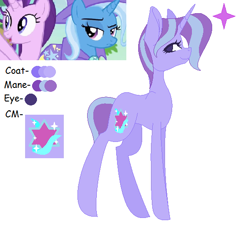 Size: 568x512 | Tagged: safe, artist:firefox238, character:starlight glimmer, character:trixie, parent:starlight glimmer, parent:trixie, parents:startrix, species:pony, ship:startrix, female, lesbian, magical lesbian spawn, offspring, shipping