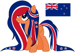 Size: 1024x718 | Tagged: safe, artist:cosmicwitchadopts, species:pegasus, species:pony, nation ponies, female, mare, new zealand, ponified, simple background, solo, transparent background, union jack